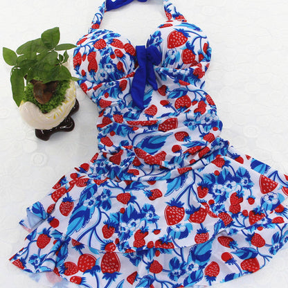 New Dress-style Vintage Strawberry Swimsuit